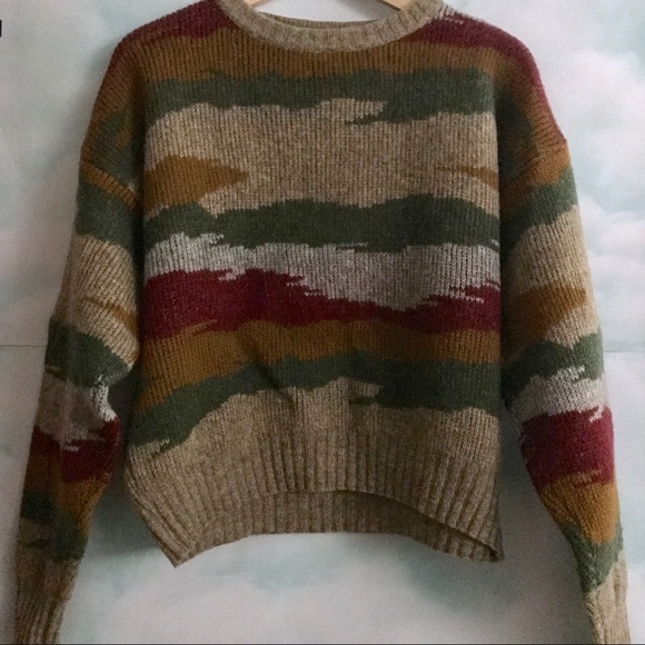 Vintage Sweaters - Vintage wool camo sweater
